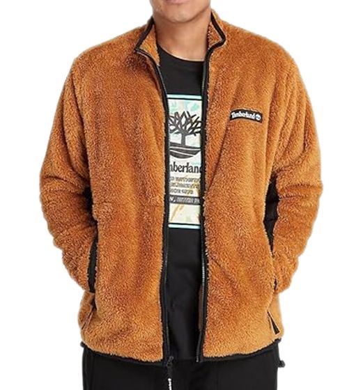 Timberland men's fleece jacket, teddy jacket with stand-up collar, autumn jacket TB0A6JJ1 P47 brown