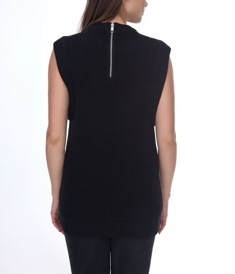 HECHTER PARIS Damen Pullunder mit Reißverschluss Stehkragen-Pulli 56487469 Schwarz