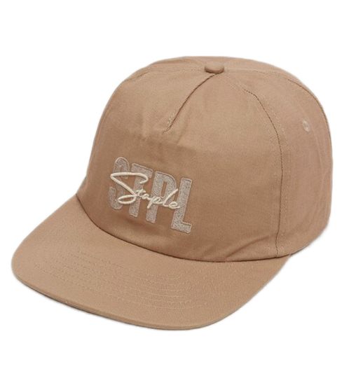 Casquette snapback pour hommes STAPLE Sage avec lettrage de la marque sur le devant casquette en coton 2302X7198 marron