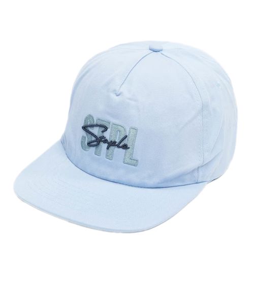 STAPLE Sage Men's Snapback Cap with Brand Lettering on the Front Cotton Cap 2302AX7198 Light Blue