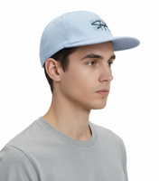 STAPLE Sage Herren Snapback-Cap mit Marken-Schriftzug auf der Front Baumwoll-Cap 2302AX7198 Hellblau