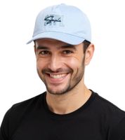 STAPLE Sage Herren Snapback-Cap mit Marken-Schriftzug auf der Front Baumwoll-Cap 2302AX7198 Hellblau