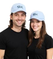 STAPLE Sage Herren Snapback-Cap mit Marken-Schriftzug auf der Front Baumwoll-Cap 2302AX7198 Hellblau