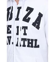 vsct Ibiza Dept sweat à capuche zippé pour homme avec détails lettrage pull à capuche en coton 5643315 blanc