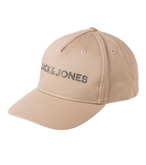 JACK & JONES Adrian Herren Snapback-Cap mit Marken-Schriftzug auf der Front Baseball-Cap 12235403 Beige