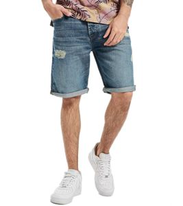 Only & Sons Avi Shorts jeans da uomo larghi in pantaloni in denim dall'aspetto usato 22015232 blu