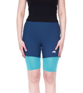 F2 cycling pants sustainable women's mountain bike pants with seat pad 2in1 cycling shorts 89267667 turquoise/blue