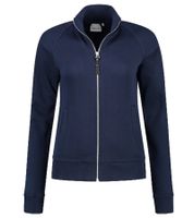SANTINO Anna women's simple sweat jacket with cotton content, leisure jacket, basic jacket, navy SANTINO Anna women's simple sweat jacket with cotton content, leisure jacket, basic jacket, navy