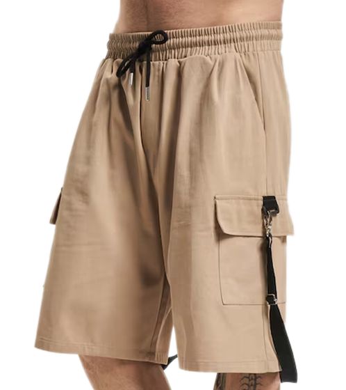 vsct Logan Herren Bermuda-Shorts Beintaschen mit Zierschnallen kurze Cargo-Hose 5643272 Beige