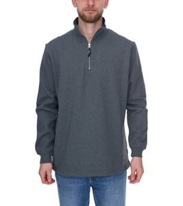 SANTINO Alex Herren schlichter Troyer-Pullover Herbst-Pulli mit Baumwollanteil Freizeit-Pullover Dunkelgrau SANTINO Alex Herren schlichter Troyer-Pullover Herbst-Pulli mit Baumwollanteil Freizeit-Pullover Dunkelgrau