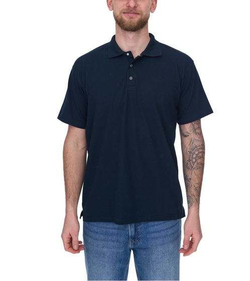 SANTINO Cws Herren schlichtes Polo-Shirt mit Baumwollanteil Kurzarm-Shirt Dunkelblau