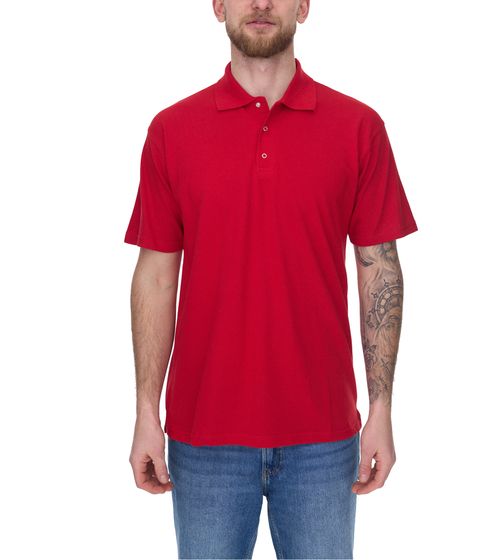 SANTINO Cws men's simple polo shirt with cotton content, short-sleeved shirt, red