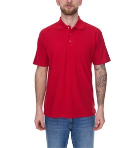SANTINO Cws polo simple pour homme avec partie en coton, chemise à manches courtes rouge