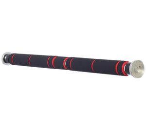 matatasports by ZWILLINGSHERZ Klimmzugstange Handpolster Türreck-Stange ohne Schrauben Reckstange Türrahmen Sport Heimtrainer 61-100 cm Fitness-Stange Edelstahl Schwarz/Rot