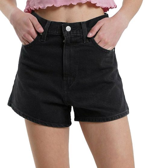 LEVI´S High Waisted Mom-Shorts für Damen Regular-Fit Denim kurze Hose A19650000 Schwarz