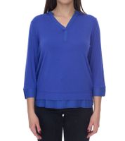 BOYSEN´S women's summer shirt 3/4 sleeve shirt with chiffon and box pleat 43765933 cobalt blue BOYSEN´S women's summer shirt 3/4 sleeve shirt with chiffon and box pleat 43765933 cobalt blue