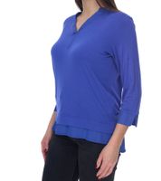 BOYSEN´S women's summer shirt 3/4 sleeve shirt with chiffon and box pleat 43765933 cobalt blue BOYSEN´S women's summer shirt 3/4 sleeve shirt with chiffon and box pleat 43765933 cobalt blue