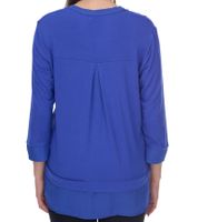 BOYSEN´S women's summer shirt 3/4 sleeve shirt with chiffon and box pleat 43765933 cobalt blue BOYSEN´S women's summer shirt 3/4 sleeve shirt with chiffon and box pleat 43765933 cobalt blue