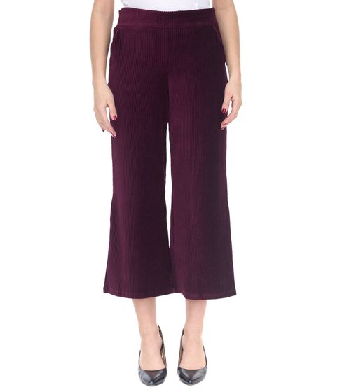 Aniston Casual women's corduroy trousers winter culottes pull-on trousers 51295128 Bordeaux-red