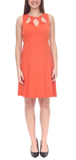 melrose Mini-Kleid ärmelloses Damen Sommerkleid mit extravagantem Ausschnitt 87047541 Orange