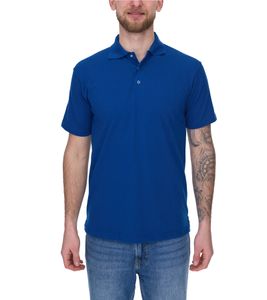 SANTINO Cws Polo simple pour homme avec partie en coton, chemise à manches courtes, bleu