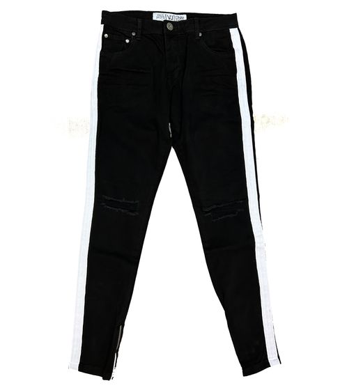 vsct Clubwear Stripe jean homme avec rayures latérales pantalon en jean D5642660 noir/blanc