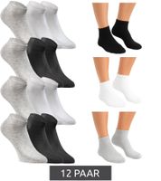 12 paia di calzini corti JACK & JONES, calzini da ginnastica, calze sportive, calzini in cotone 12260511 nero/grigio/bianco