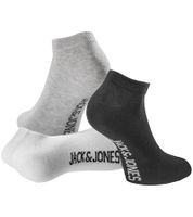 12 paia di calzini corti JACK & JONES, calzini da ginnastica, calze sportive, calzini in cotone 12260511 nero/grigio/bianco