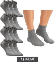 12 pairs of JACK & JONES Short Sock sneaker socks, sports socks, cotton quarter socks 12260511 in black, grey, white or a mix