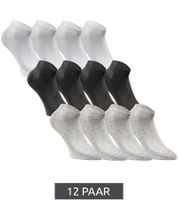 12 pairs of JACK & JONES Short Sock sneaker socks, sports socks, cotton quarter socks 12260511 in black, grey, white or a mix