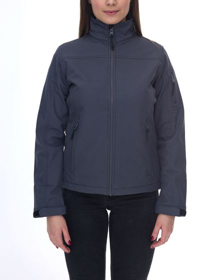 SANTINO Damen wasserabweisende Softshell-Jacke Outdoor-Jacke Alltags-Jacke Dunkelgrau