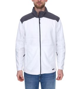 SANTINO Toronto Herren Fleece-Jacke mit Reißverschlusstaschen Übergangs-Jacke Weiß/Grau SANTINO Toronto Herren Fleece-Jacke mit Reißverschlusstaschen Übergangs-Jacke Weiß/Grau