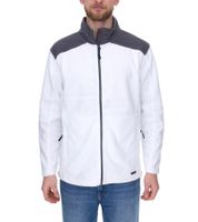 SANTINO Toronto Men's Fleece Jacket with Zipper Pockets Transition Jacket White/Grey SANTINO Toronto Men's Fleece Jacket with Zipper Pockets Transition Jacket White/Grey