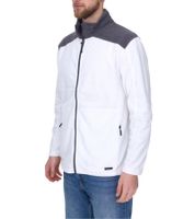 SANTINO Toronto Men's Fleece Jacket with Zipper Pockets Transition Jacket White/Grey SANTINO Toronto Men's Fleece Jacket with Zipper Pockets Transition Jacket White/Grey