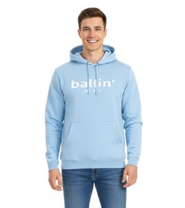 Ballin Est. 2013 pull à capuche pour hommes sweat à capuche durable avec logo sur le devant HO-H00050-SKY bleu