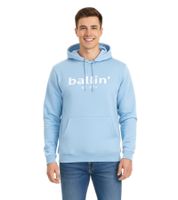 Ballin Est. Sudadera con capucha para hombre 2013, sudadera con capucha sostenible y logotipo en la parte delantera HO-H00050-SKY azul