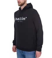Ballin Est. Maglione con cappuccio da uomo sostenibile del 2013 con stampa del logo sul davanti HO-H00050 in nero, blu o blu scuro Ballin Est. Maglione con cappuccio da uomo sostenibile del 2013 con stampa del logo sul davanti HO-H00050 in nero, blu o blu scuro