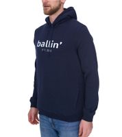 Ballin Est. Maglione con cappuccio da uomo sostenibile del 2013 con stampa del logo sul davanti HO-H00050 in nero, blu o blu scuro Ballin Est. Maglione con cappuccio da uomo sostenibile del 2013 con stampa del logo sul davanti HO-H00050 in nero, blu o blu scuro
