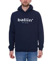 Ballin Est. Maglione con cappuccio da uomo sostenibile del 2013 con stampa del logo sul davanti HO-H00050 in nero, blu o blu scuro Ballin Est. Maglione con cappuccio da uomo sostenibile del 2013 con stampa del logo sul davanti HO-H00050 in nero, blu o blu scuro