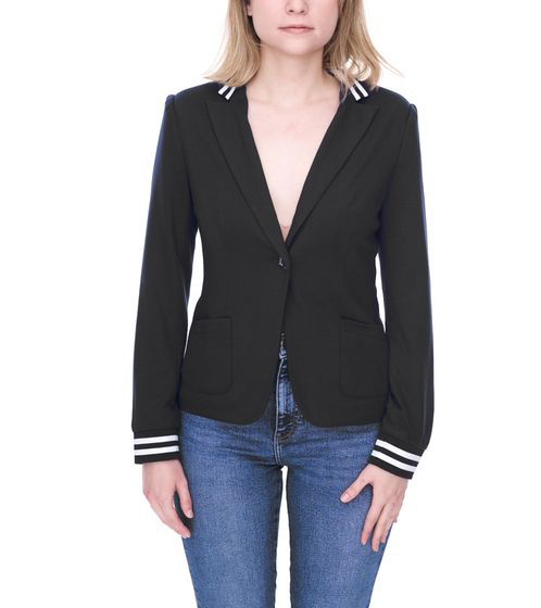 AjC Blazer women's business jacket with one-button closure blazer suit jacket 71618907 black