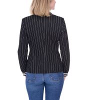 AjC Blazer Damen Business-Jacke mit Ein-Knopf-Verschluss Blazer Anzug-Jacke 36873246 Schwarz