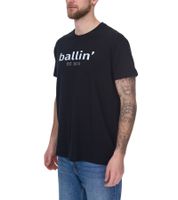 Ballin Est. 2013 Herren nachhaltiges Baumwoll-Shirt mit Logo-Print auf der Front Kurzarm-Shirt SH-REG-H050 Weiß, Navy, Hellblau oder Schwarz