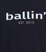Ballin Est. 2013 Herren nachhaltiges Baumwoll-Shirt mit Logo-Print auf der Front Kurzarm-Shirt SH-REG-H050 Weiß, Navy, Hellblau oder Schwarz
