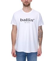 Ballin Est. 2013 Herren nachhaltiges Baumwoll-Shirt mit Logo-Print auf der Front Kurzarm-Shirt SH-REG-H050 Weiß, Navy, Hellblau oder Schwarz