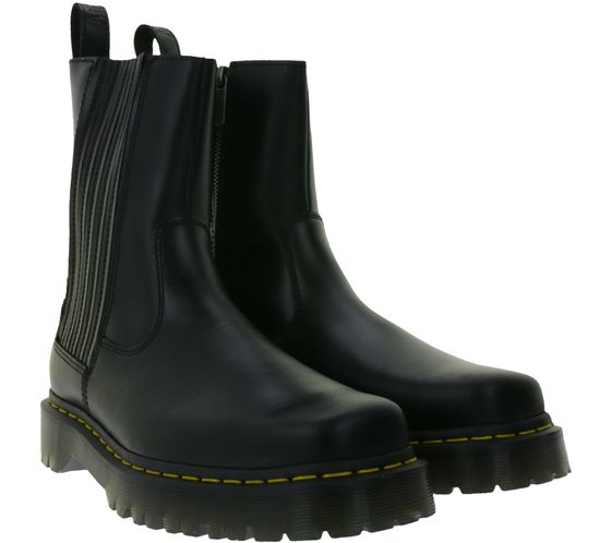 Dr. Martens Amaayah Lo Damen Echtleder-Schuhe Plateau-Boots mit Reißverschluss 31950001 Schwarz