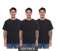 Pack of 3 PUMA Men's Cotton Shirt T-Shirts Round Neck Shirt Basic Shirt 678256 02 Black