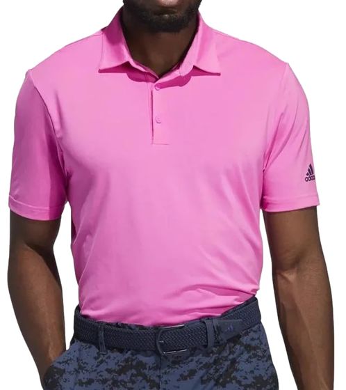 adidas Ultimate 365 Solid Herren Polo-Shirt mit AeroReady Kurzarm Golf-Hemd GM0107 Pink