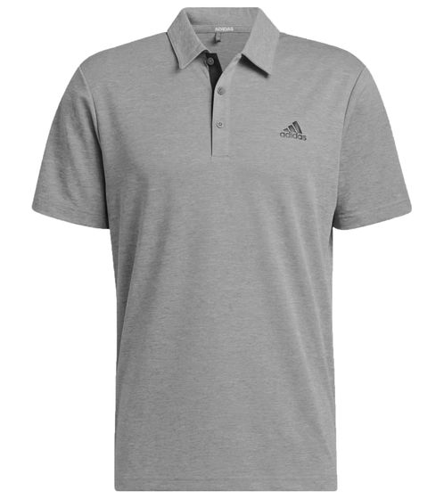 adidas Drive Polo Heather Herren Polo-Shirt mit AeroReady nachhaltiges Sport Golf-Hemd H56774 Grau