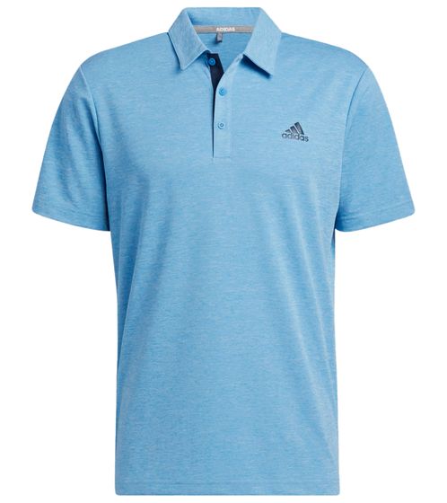 adidas Drive Polo Heather Herren Polo-Shirt mit AeroReady nachhaltiges Sport Golf-Hemd H56777 Blau