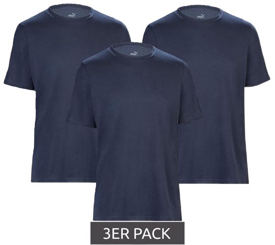 3er Pack PUMA Damen Baumwoll-Shirt T-Shirts Rundhals-Shirt Basic-Shirt 780027 05 Navy